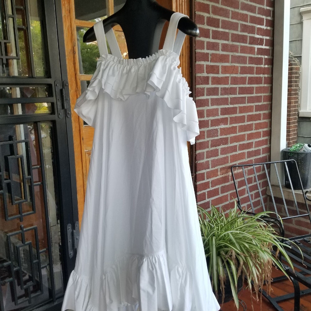 ALEXANDER MCQUEEN DRESS 42 WHITE